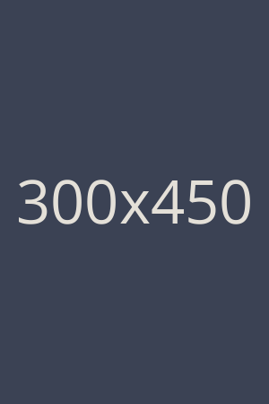 FPO placeholder image 300×450 teal portrait with bottom-left text